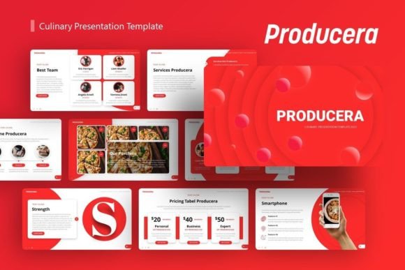 Culinary Presentation Design with Producera Templates