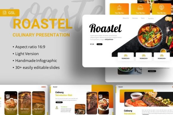 Discover the Versatility of Roastel Culinary Google Slides Template