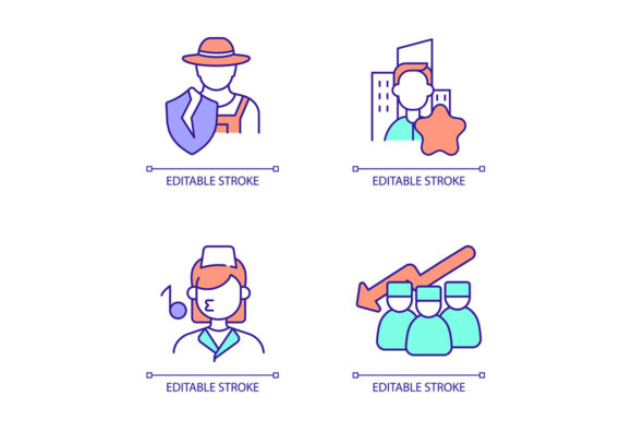Healthcare Issues RGB Color Icon Set