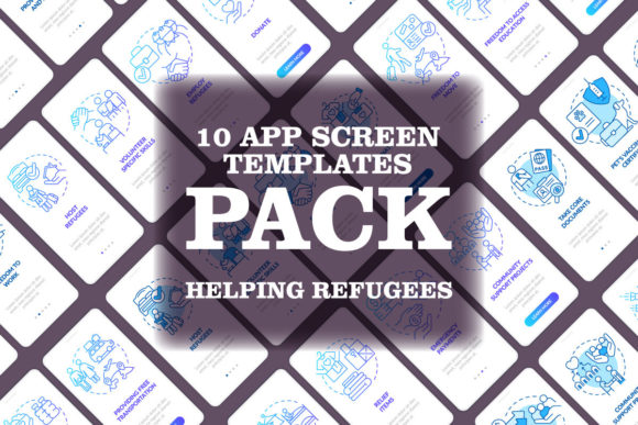 Helping Refugees Mobile App Screen Set: A Comprehensive Guide