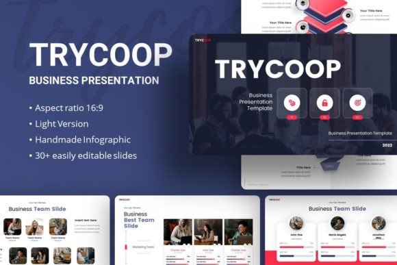 Introducing Trycoop Business Presentation Template: A Versatile Tool for Your Next Big Pitch