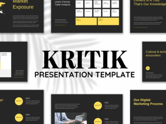 Kritik Company Performance Infographics: A Template Solution for Data-Driven Presentations