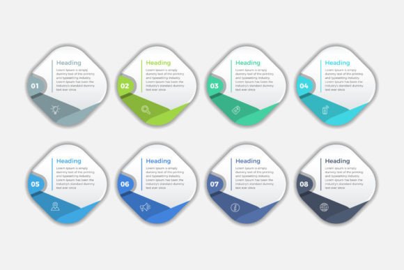 Steps Business Infographics Template