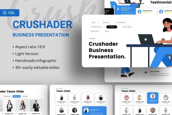 Unveiling Google Slides - Crushader: A Versatile Business Presentation Template